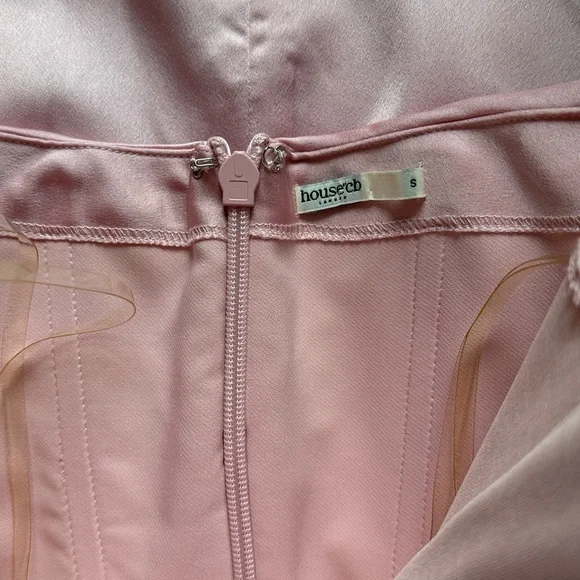 HOUSE OF CB 'Jasmine' Rose Pink Draped Strapless Corset Dress NWOT - Picture 14 of 14